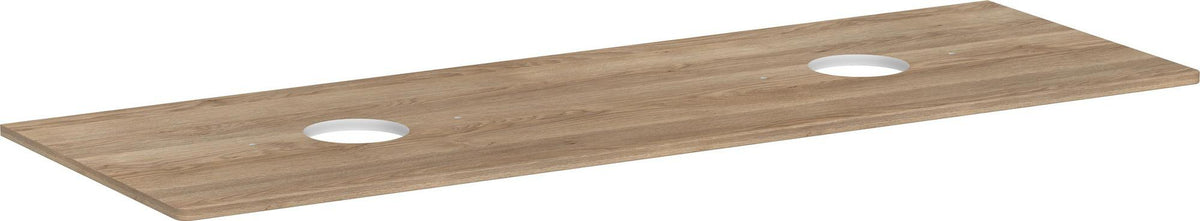 HANSGROHE Xelu Q Konsole 1560 mm weiß hochglanz mit 2 Ausschnitten ohne Hahnloch