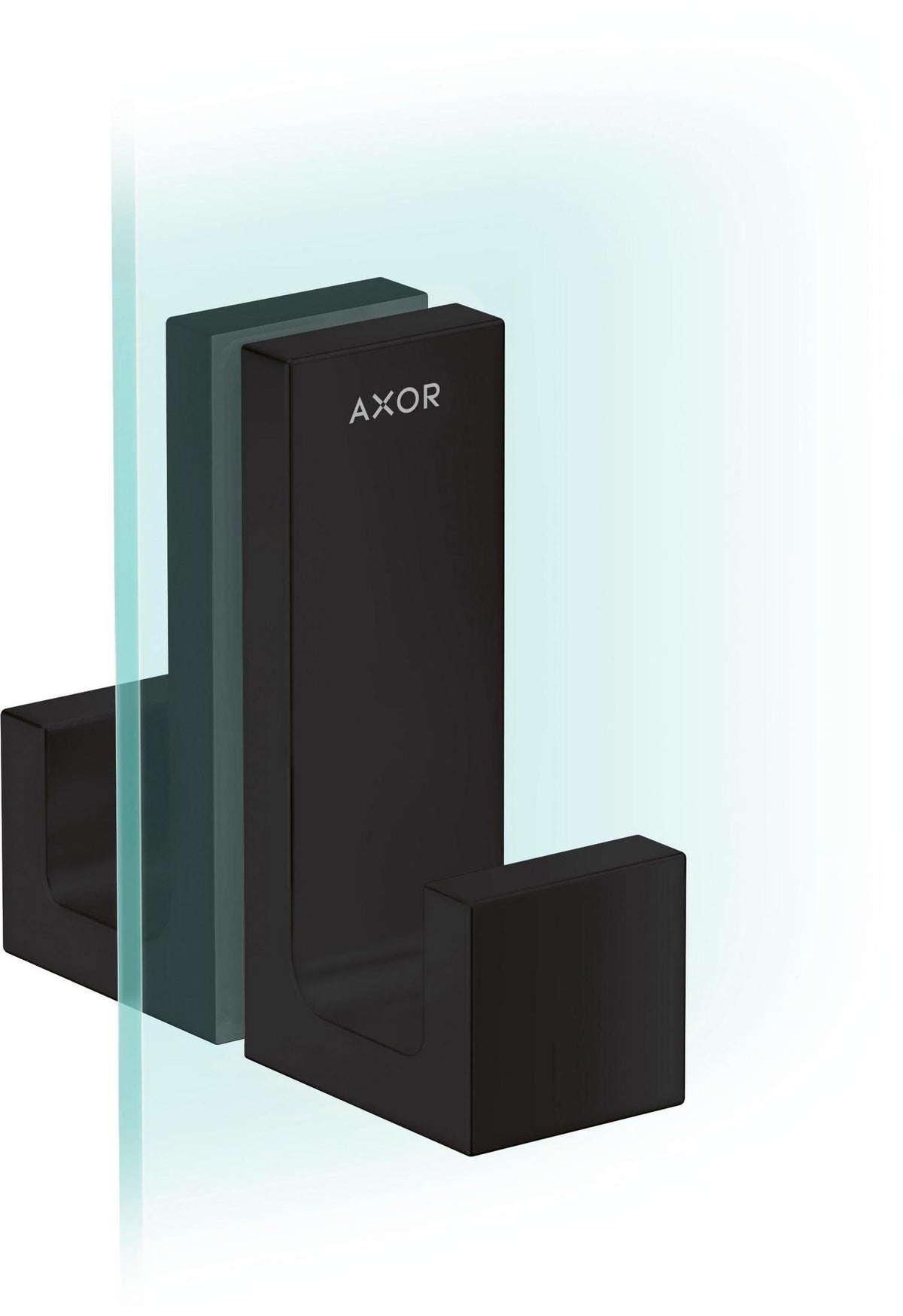 AXOR Universal Rectangular Duschtürgriff in polished gold optic – Metall, verdeckte Befestigung, 6–12 mm Glas
