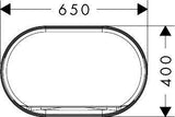 HANSGROHE Xuniva Evo U Aufsatzwaschtisch 650x400mm matt schwarz ohne Hahnloch