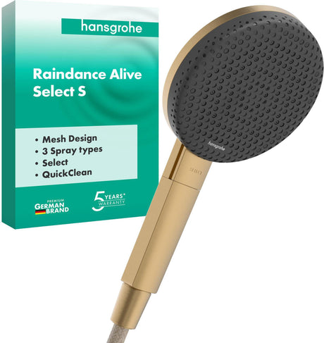 HANSGROHE Raindance Alive Select S 125 3jet Handbrause mit Select-Taste und QuickClean