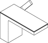 AXOR MYEDITION 110 Einhebel-Waschtischmischer mit Platte und Push-Open Ablaufgarnitur in Chrom
