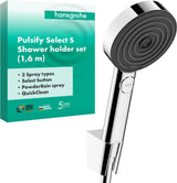 HANSGROHE Pulsify Select S 105 3jet Brauseset mattschwarz PowderRain Massagestrahl