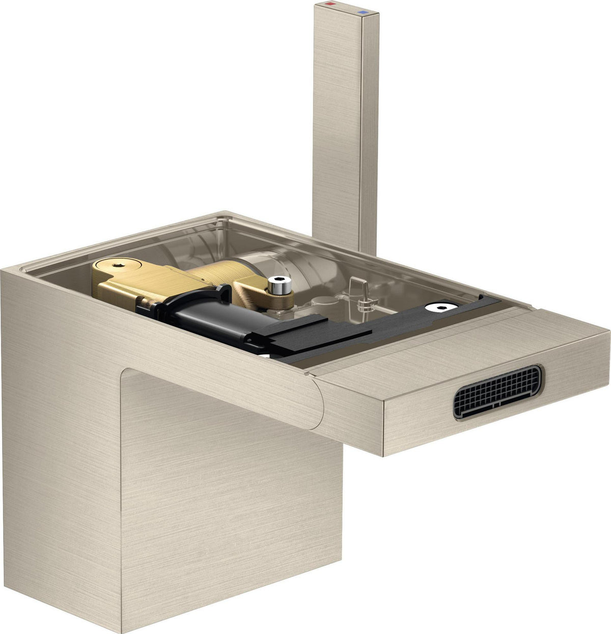 AXOR MYEDITION Einhebel-Bidetmischer ohne Platte polished gold optic mit Push-Open Ablaufgarnitur