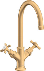keine Angabe / brushed brass / Pop-up-Ventil mit vertikalem Hebel