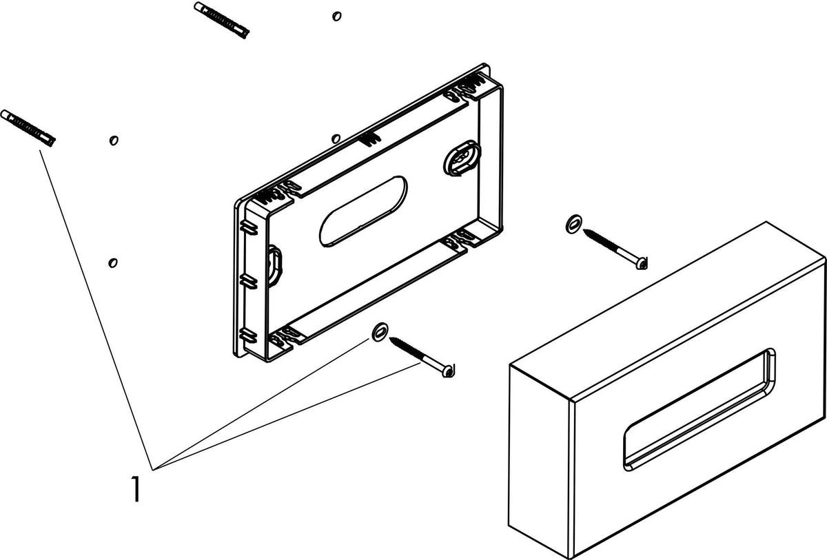 AXOR Universal Circular Kosmetiktuchbox in Chrom – Wandmontage mit verdeckter Befestigung