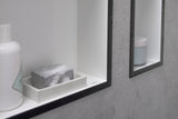 HANSGROHE XtraStoris Individual Wandnische mattweiß 300x150x100 mm mit Designrahmen – Edelstahl V2A