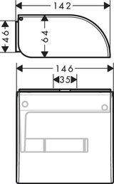 AXOR Universal Circular WC-Papierhalter mit Deckel, mattweiß, Wandmontage