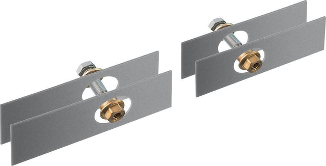 AXOR Universal Softsquare Befestigungssatz für 2-seitige Glasmontage – Chrom