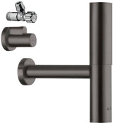 AXOR Designsiphon Set FLOWSTAR mit Eckventilen und Schubern, chrom – Flaschensiphon für Waschtische