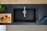 HANSGROHE Einbauspüle S51 660 SilicaTec Graphitschwarz 1 Becken 800 mm Unterschrank