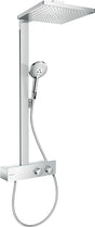 HANSGROHE Showerpipe Raindance E 300 mit ShowerTablet 350 – 300x300 mm Kopfbrause, Thermostat, Chrom