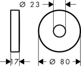AXOR Montreux Rosette für Wannenarmatur/Brause AP – Ø 65 mm, Chrom