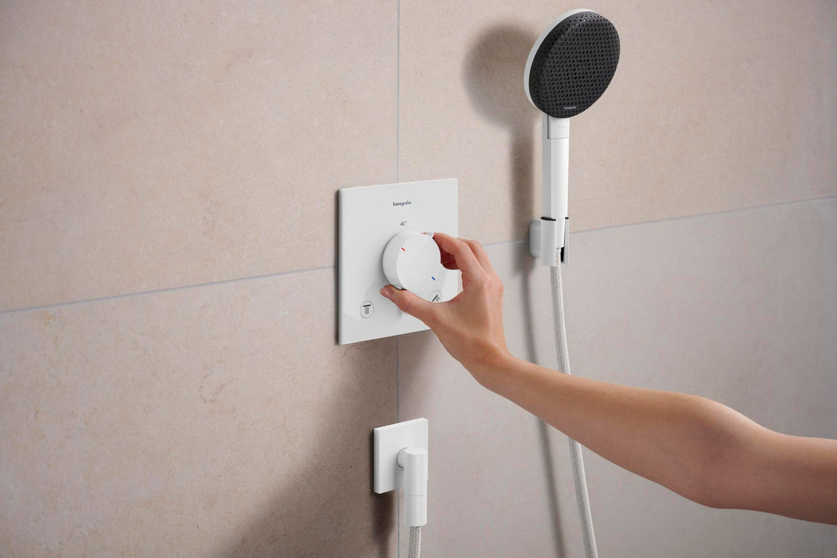 HANSGROHE Ecostat Comfort E Thermostat Fertigset für 2 Verbraucher – BBC, iBox universal 2
