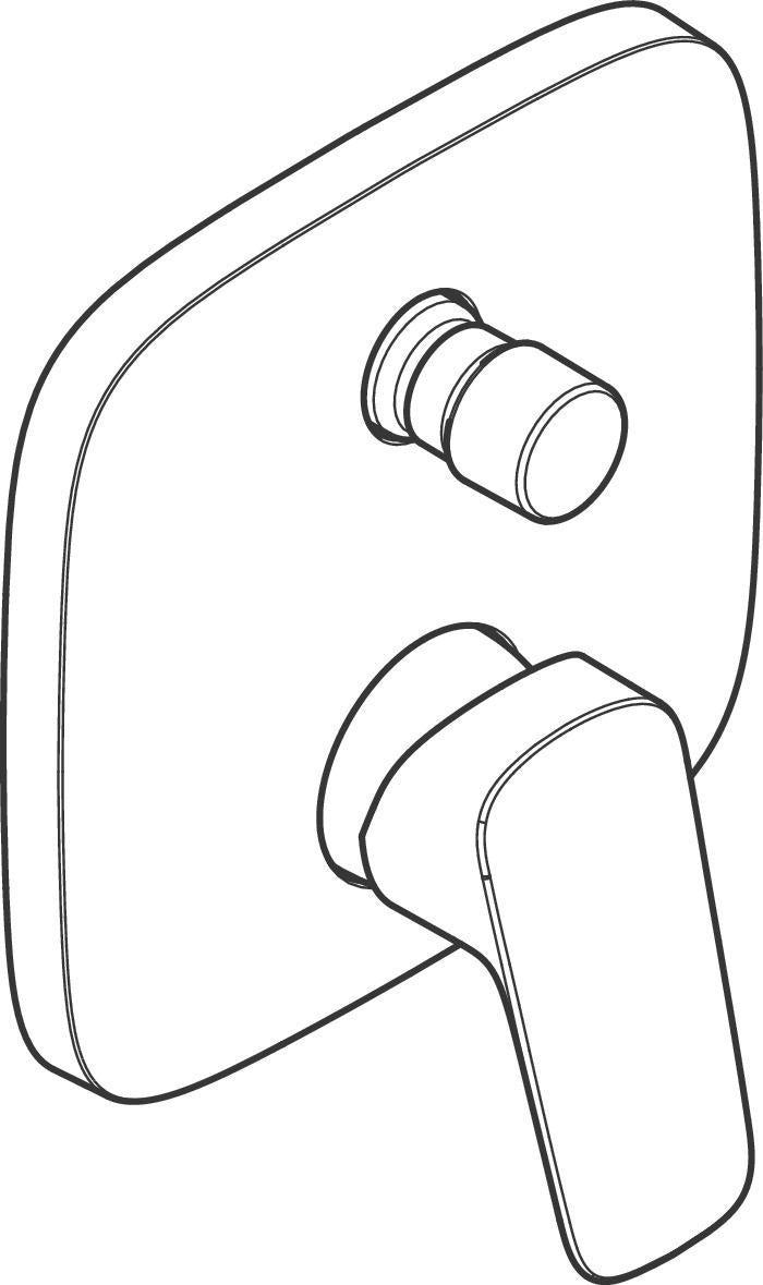 HANSGROHE LOGIS Einhebel-Wannenmischer DN 15 Unterputz Chrom – Fertigmontageset mit Umsteller