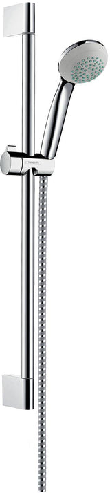 HANSGROHE Brauseset Crometta 85 Mono – Brausestange Unica 650 mm, Chrom, QuickClean