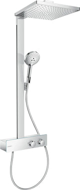 HANSGROHE Showerpipe Raindance E 300 mit ShowerTablet 350 – 300x300 mm Kopfbrause, Thermostat, Chrom
