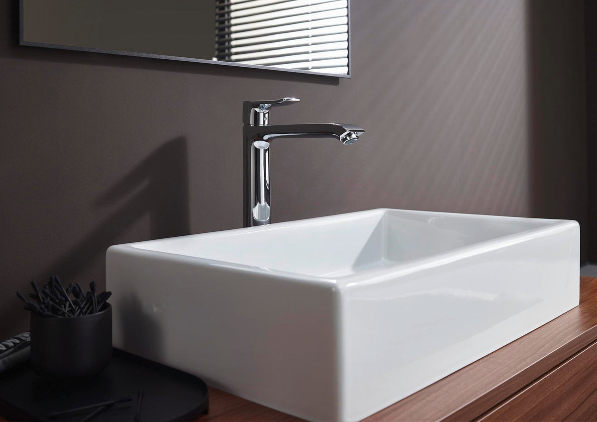 HANSGROHE Metris 260 Einhebel-Waschtischmischer mit ComfortZone, Zugstangen-Ablaufgarnitur und Temperaturbegrenzung, chrom