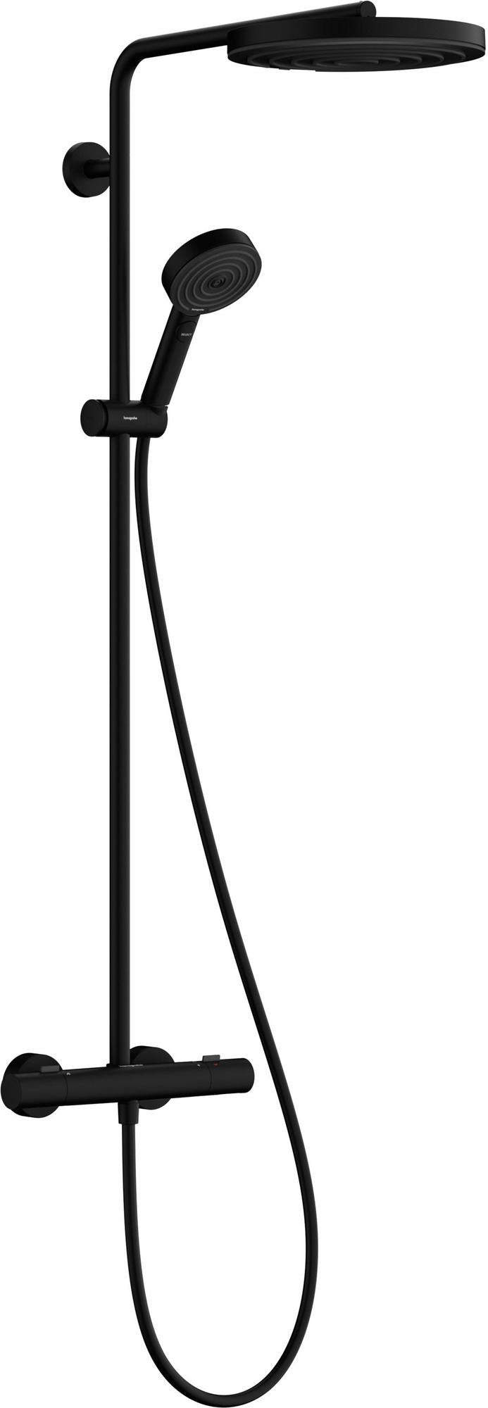 HANSGROHE Showerpipe Pulsify S Puro 1jet mit EcoSmart-Thermostat, chrom – 260 mm Kopfbrause