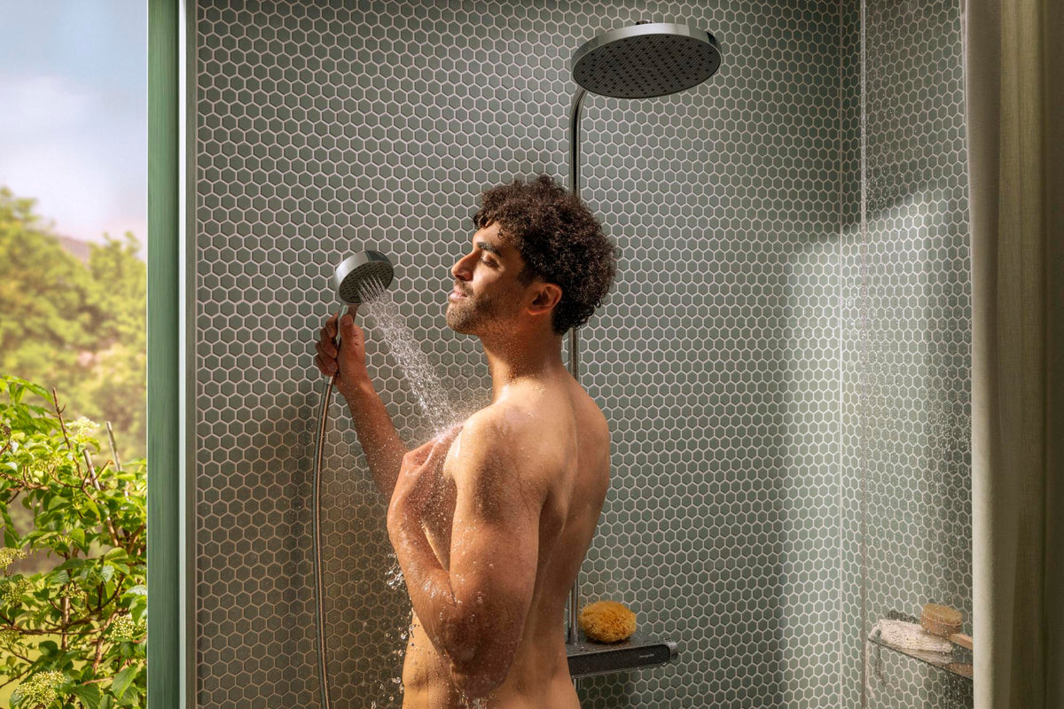 HANSGROHE Activera Select S 95 2jet EcoSmart Handbrause – Chrom, 2 Strahlarten, Select-Taste