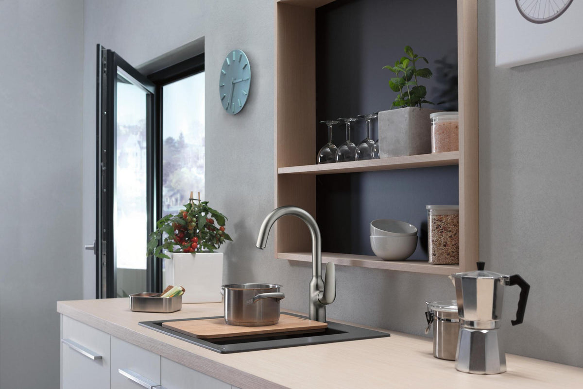 HANSGROHE HG Spültischmischer 220 Schwenkauslauf M421-H220 Chrom – ComfortZone 220, 360° Schwenkbereich