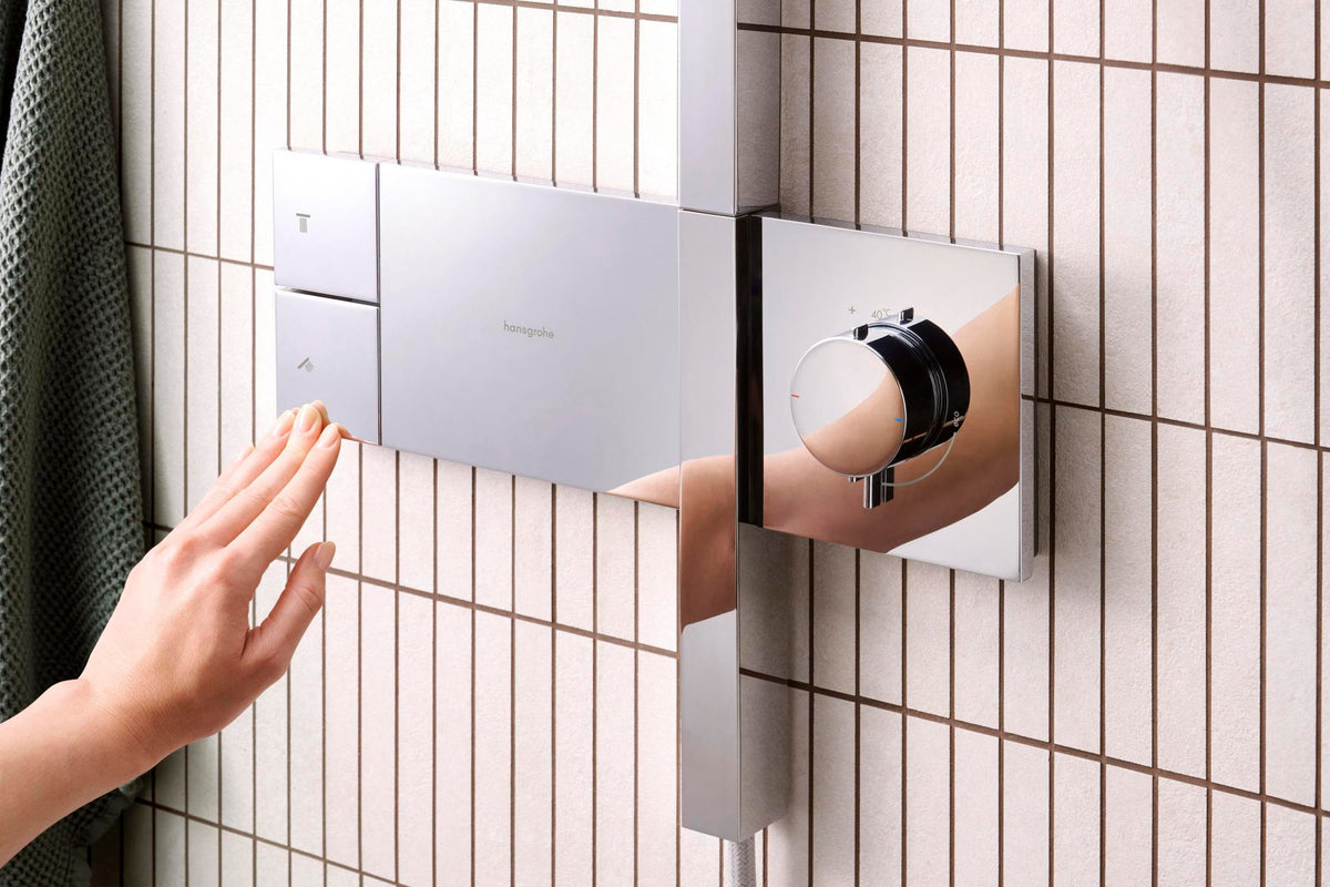 HANSGROHE Raindance Alive S 300 1jet Duschsystem mit Thermostat ShowerSelect Comfort E – Schwarz