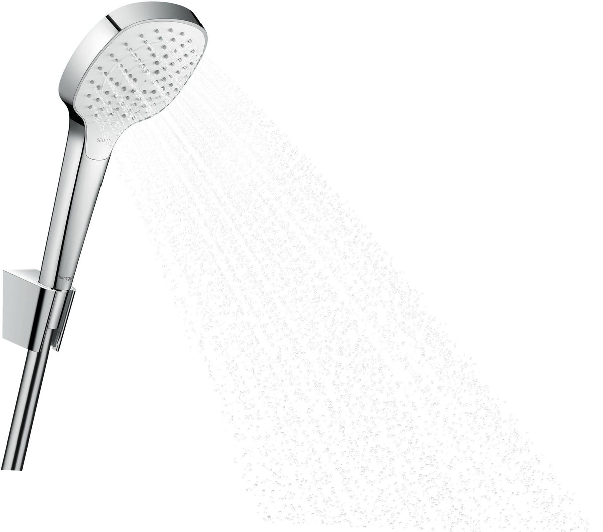 HANSGROHE Brauseset Croma Select E Vario mit Isiflex Schlauch 1600 mm weiß/chrom