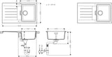 HANSGROHE Spüle S520-F345 graphitschwarz mit Abtropffläche und SilicaTec