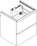 HANSGROHE Xelu Q Waschtischunterschrank 580 mm weiß hochglanz mit SoftClose