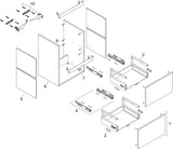 HANSGROHE Xilesa E Waschtischunterschrank 630 mm mit 2 Schubkästen, SoftClose, Wandmontage