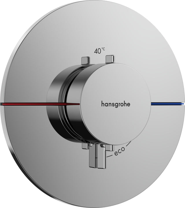 HANSGROHE ShowerSelect Comfort S Thermostat Fertigmontageset Unterputz Chrom – 1 Verbraucher, Stop-Funktion