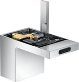 AXOR MYEDITION Einhebel-Bidetmischer ohne Platte polished gold optic mit Push-Open Ablaufgarnitur