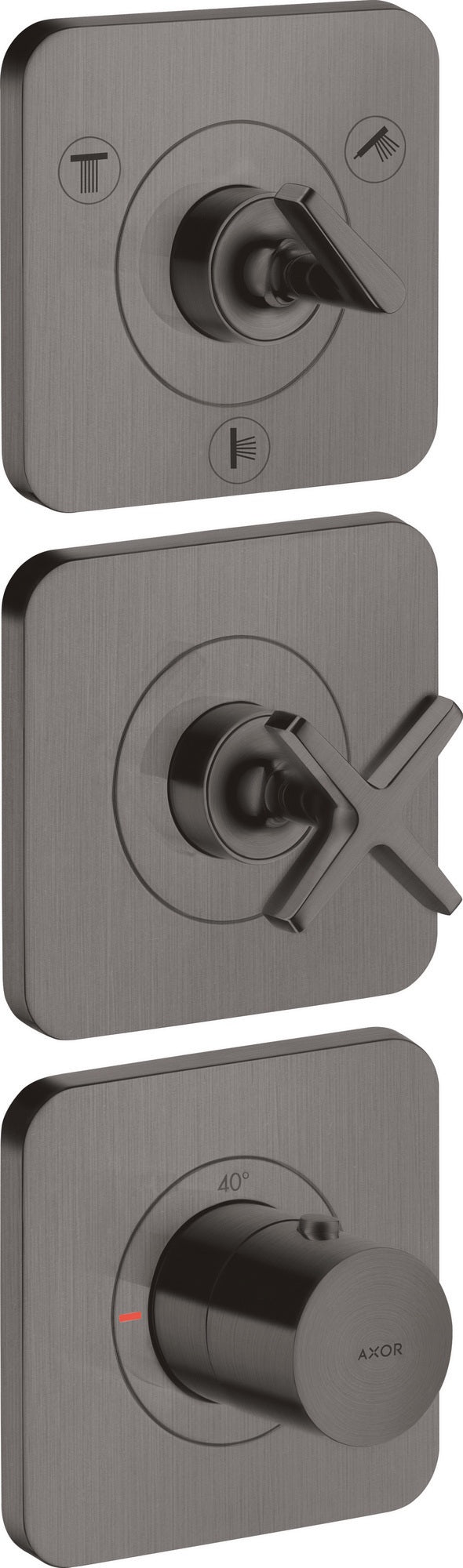 AXOR Citterio E Thermostatmodul DN 20 mit Rosetten für 3 Verbraucher, Chrom