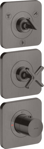 schwarz / brushed black chrome