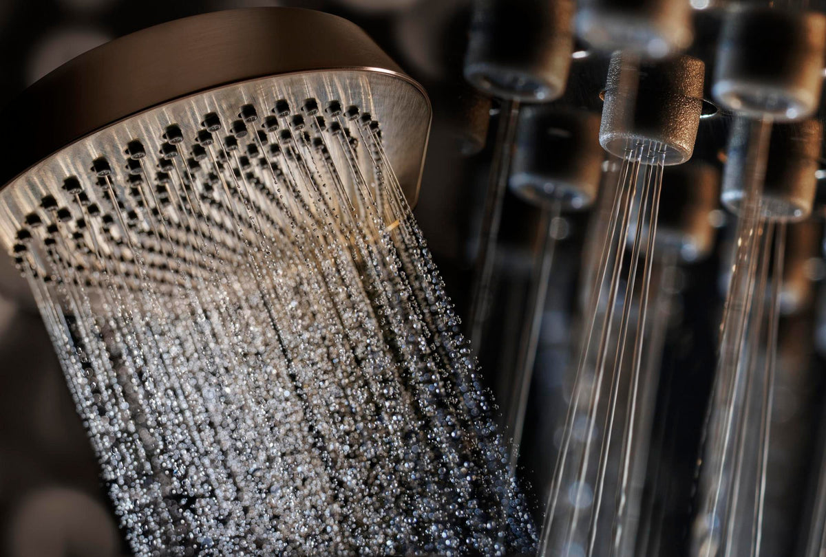 AXOR ShowerSphere 2jet Kopfbrause 370/220 mit beweglichem Brausearm – PowderRain & Rain Strahlarten