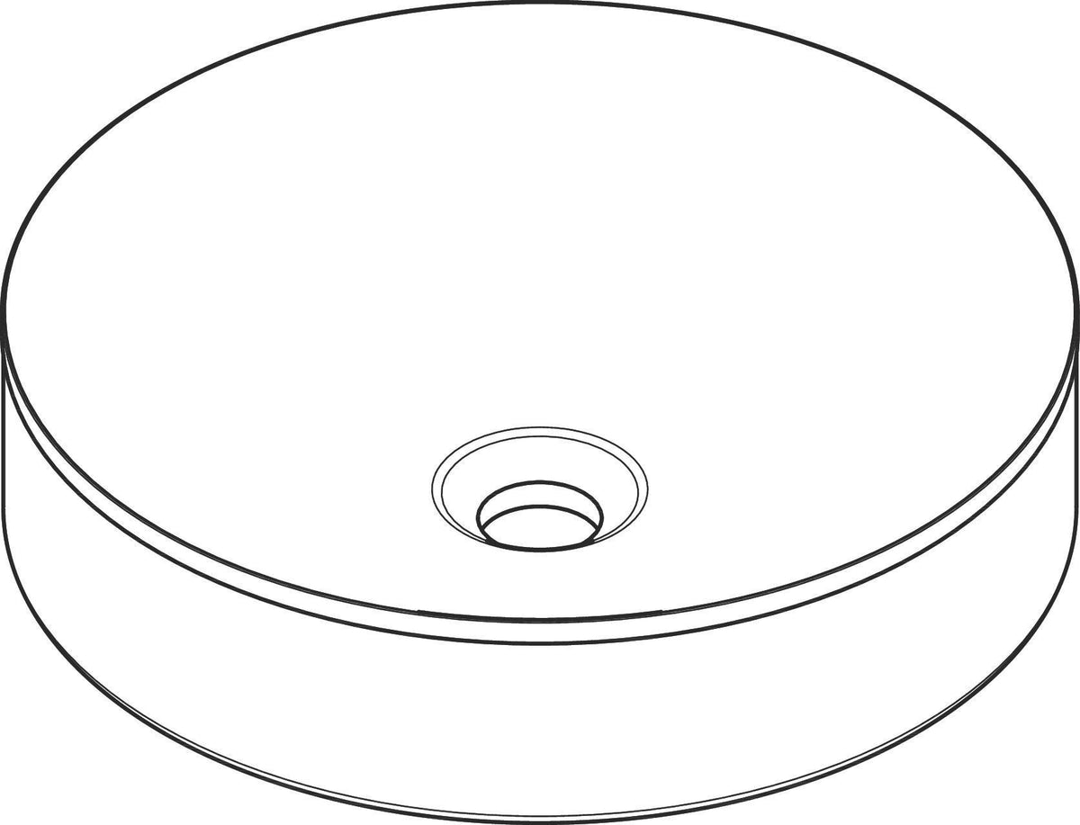 AXOR Suite Aufsatzwaschtisch rund 400 mm SolidSurface mit chrom Designrahmen