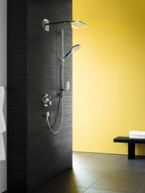 HANSGROHE Raindance Select S 150 3jet Brauseset mit Unica'S Puro Stange und Seifenschale, Chrom