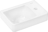 HANSGROHE Xelu Q Handwaschbecken 360x250 mm mit Ablage rechts und Hahnloch – Keramik weiß