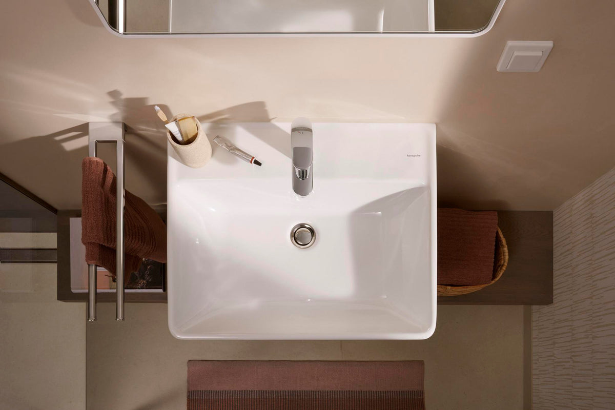 Hansgrohe Xanuia Q Waschtisch 600x480 mm weiß ohne Hahnloch mit Überlauf