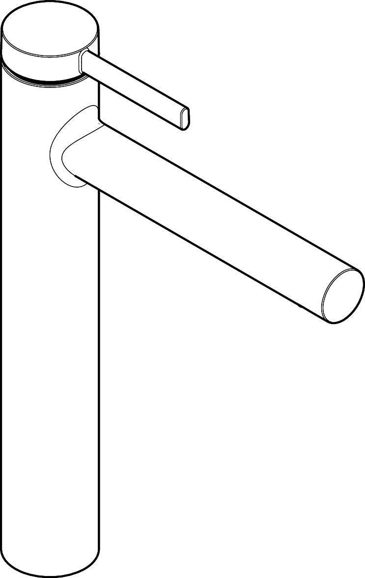 HANSGROHE Zesis S Waschtisch-Einhebelmischer 230 mm mattschwarz mit Zugstangen-Ablaufgarnitur