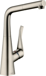 HANSGROHE Metris M71 Einhebel-Küchenmischer 320 mit sBox und Ausziehauslauf in Chrom