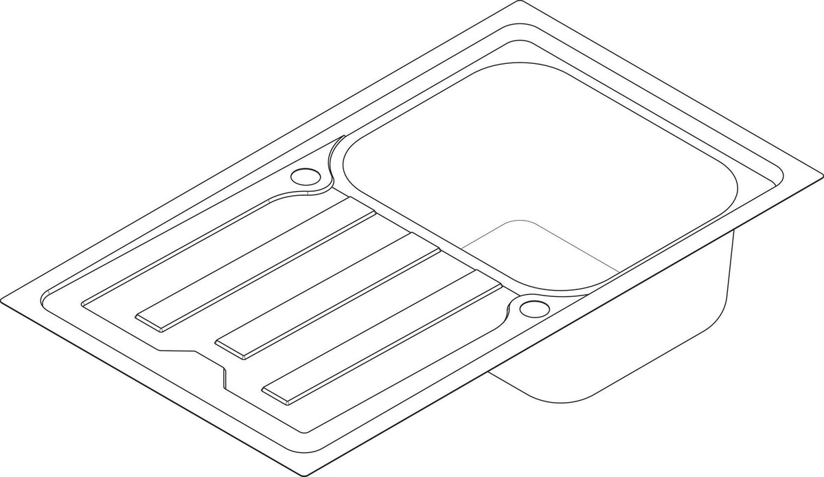 HANSGROHE Einbauspüle S440 Edelstahl mit Abtropffläche – 1 Becken, reversibel, Aufbau
