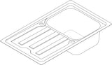 HANSGROHE Einbauspüle S440 Edelstahl mit Abtropffläche – 1 Becken, reversibel, Aufbau