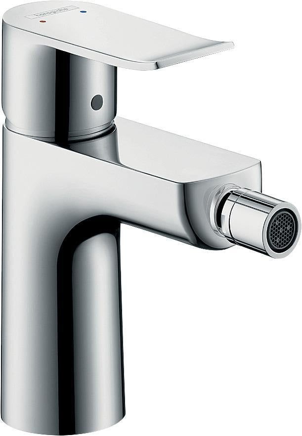 HANSGROHE Metris Einhebel-Bidetmischer DN 15 chrom mit Zugstangen-Ablaufgarnitur
