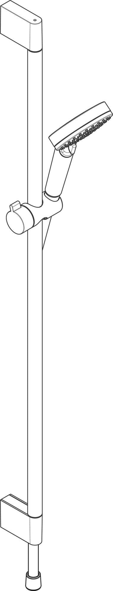 HANSGROHE Brauseset Crometta Vario 650 mm weiß/chrom – Handbrause mit 2 Strahlarten
