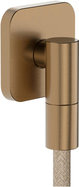 HANSGROHE Wandanschluss FixFit Fine Q mit Rückflussverhinderer – schwarz, 1/2 Zoll, 65 mm Rosette