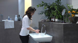 HANSGROHE Talis Einhebel-Waschtischmischer DN 15 mit schwenkbarem Auslauf und Push-Open Ablaufgarnitur, chrom