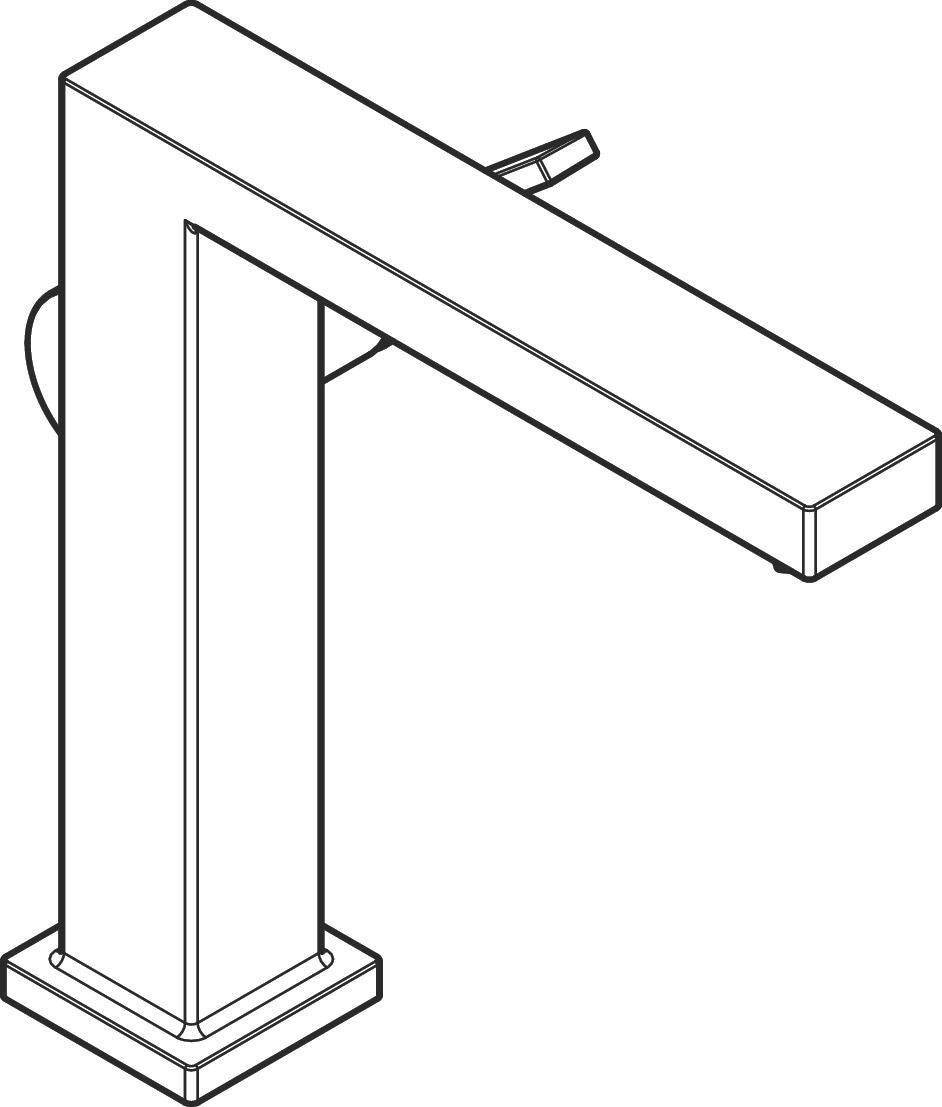 HANSGROHE Tecturis E Fine Waschtisch-Einhandhebelmischer mit ComfortZone 150, CoolStart und Push-Open-Ablaufgarnitur in Chrom