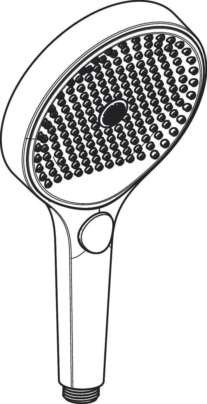 HANSGROHE HG Handbrause Rainfinity 130 3jet Chrom – 3 Strahlarten, QuickClean, Select-Taste
