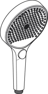 HANSGROHE HG Handbrause Rainfinity 130 3jet Chrom – 3 Strahlarten, QuickClean, Select-Taste
