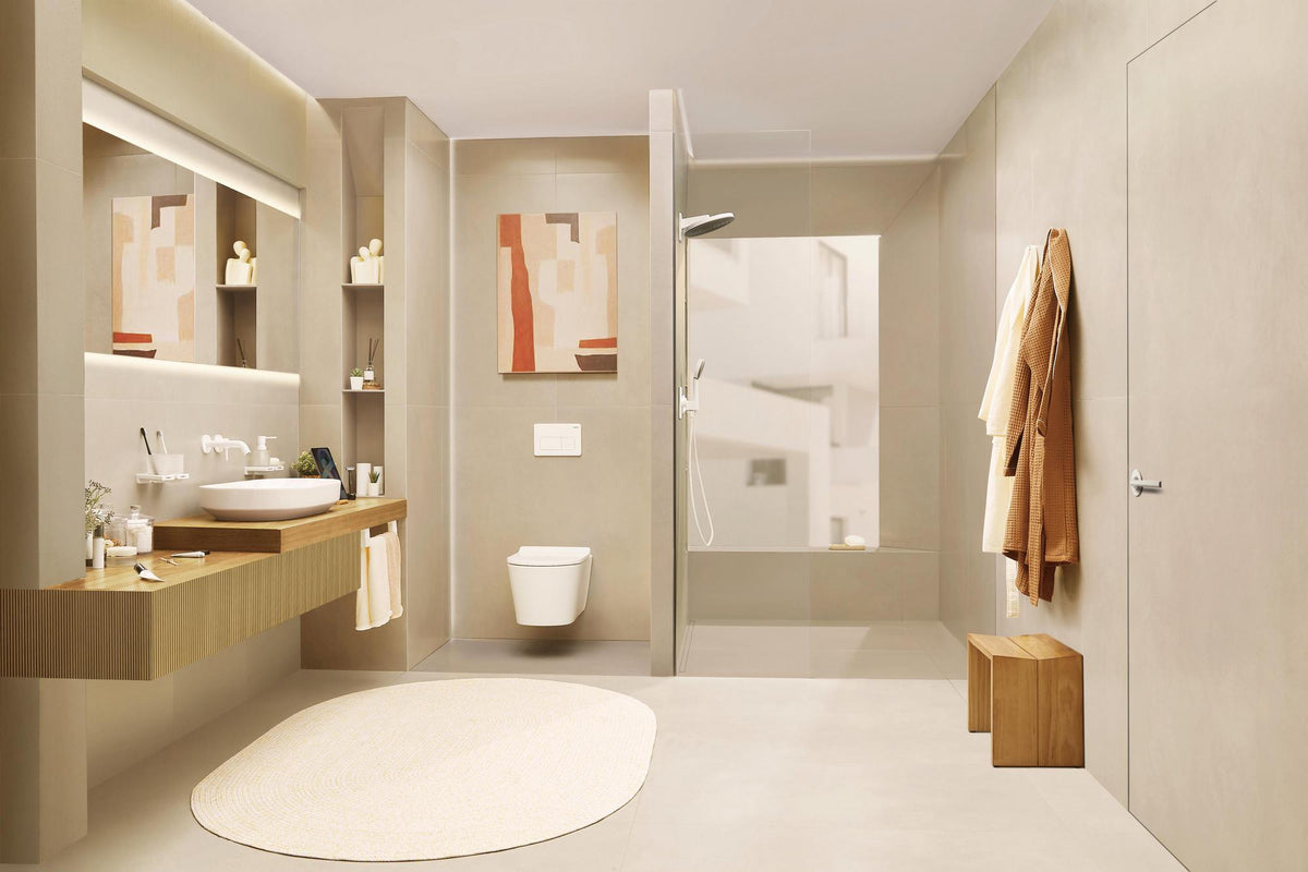 HANSGROHE Tecturis S Einhebel-Waschtischmischer Unterputz für Wandmontage mit 165 mm Ausladung, Chrom
